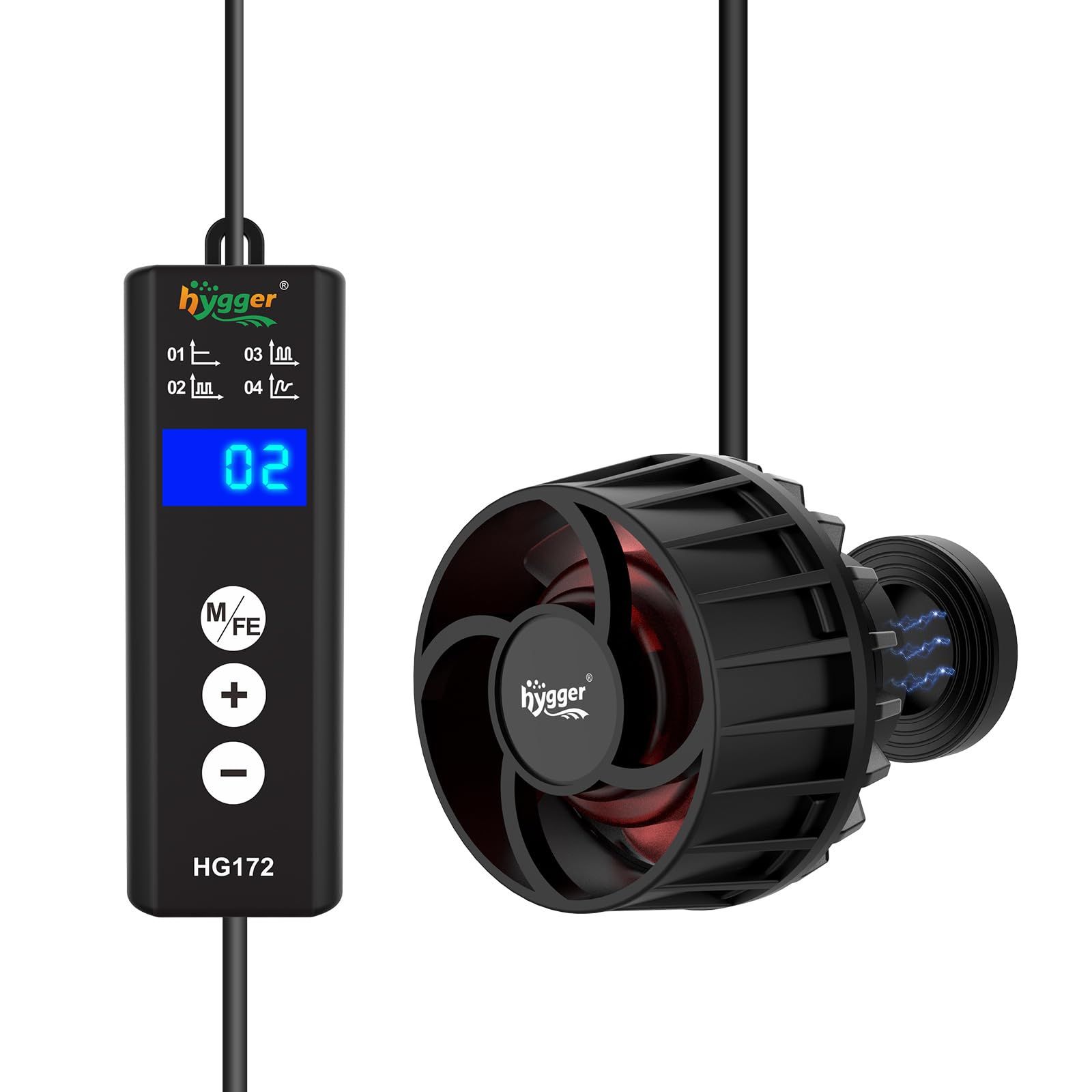 hygger 水流ポンプ 小型 強力 3000L/H 4モード水流 10段階流量/周波数調節 フィードモード ウェーブポンプ 循環ポンプ 水中ポンプ マグネット 低騒音 海水・淡水水槽対応 6Wts bfe59dfc