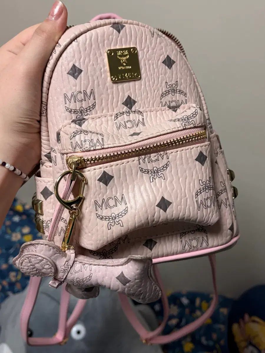 MCM エム シー エム ベイビィ ピンク スタッズ ミニリュック y2k いちごミルク ギャル スタイル