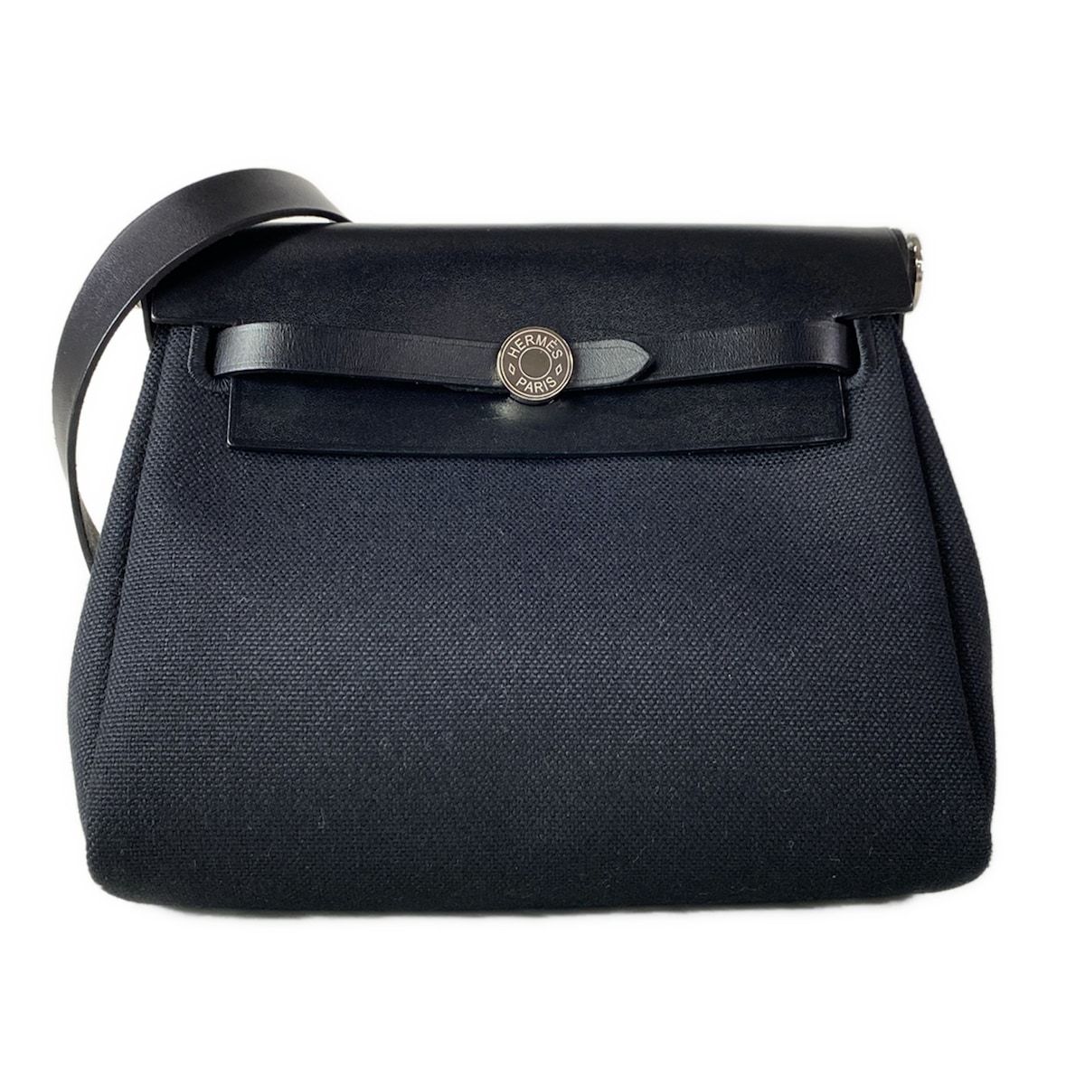 HERMES(エルメス) ショルダーバッグ エールバッグジップミニ 黒 シルバー金具