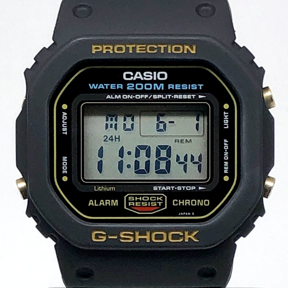 G-SHOCK ジーショック DW-5600C-1V M901 海外版 200M表記 スピードモデル ゴールドバージョン 豆球 SPEED 1987年6月発売 56,593円