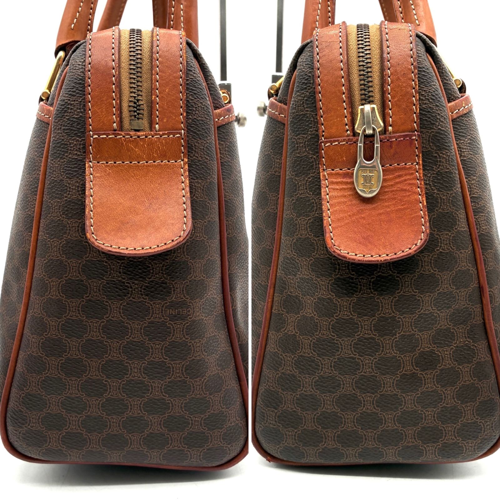 セリーヌ CELINE マカダム トリオンフ ミニボストンバッグ