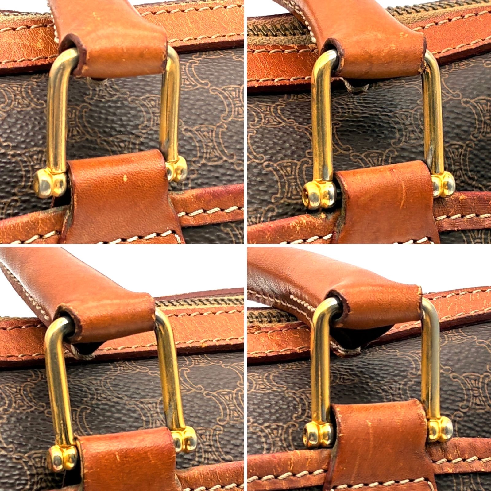 セリーヌ CELINE マカダム トリオンフ ミニボストンバッグ