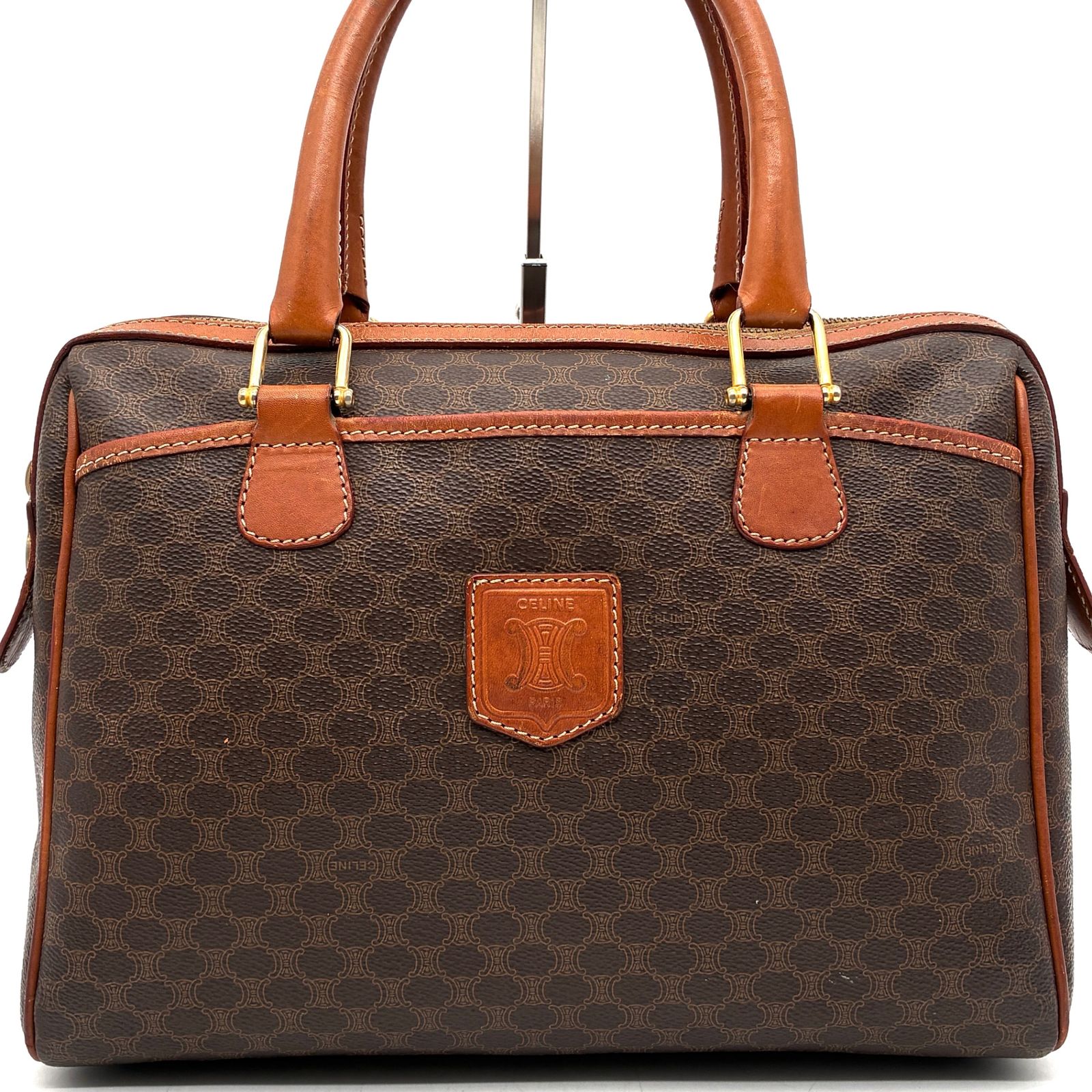 セリーヌ CELINE マカダム トリオンフ ミニボストンバッグ 