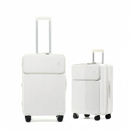 [Spyplan] スーツケース 機内持ち込み キャリーケース キャスター ストッパー付き フロントオープン 可愛い 多機能 トップオープンパソコンケース キャリーバッグ カップホルダー付き トランク ジッパー 超軽量 人気 頑丈 TSAロック搭載 ブレpms