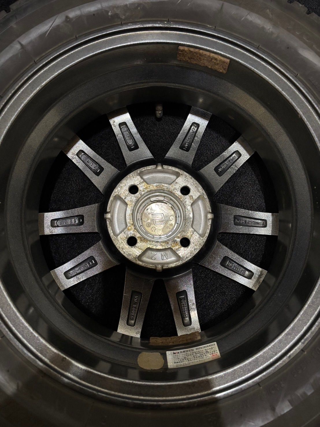 ☆155/65R14 BRIDGESTONE/VRX2 21年製 SEIN 14インチ 4.5J +45 100 4H