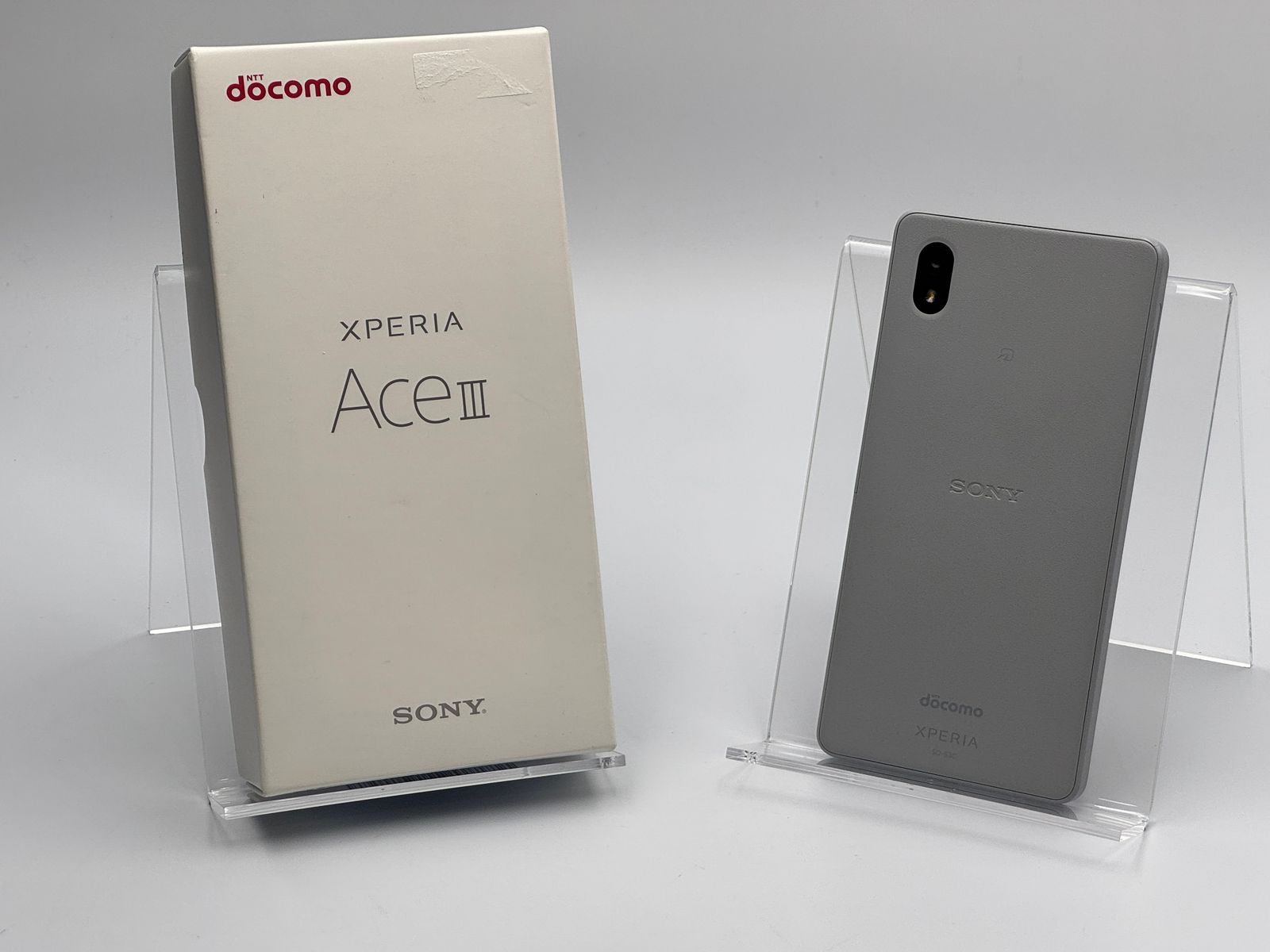 箱付き訳あり中古B】Xperia Ace III SO-53C グレー SIMフリー 白ロム