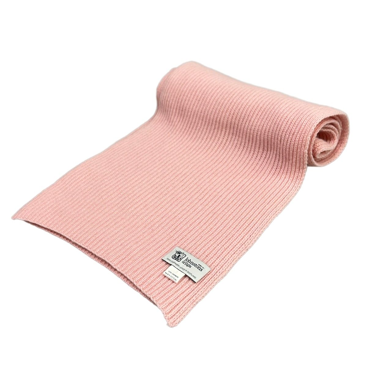 johnstons of elgin(ジョンストンズ) マフラー美品 - ライトピンク カシミヤ