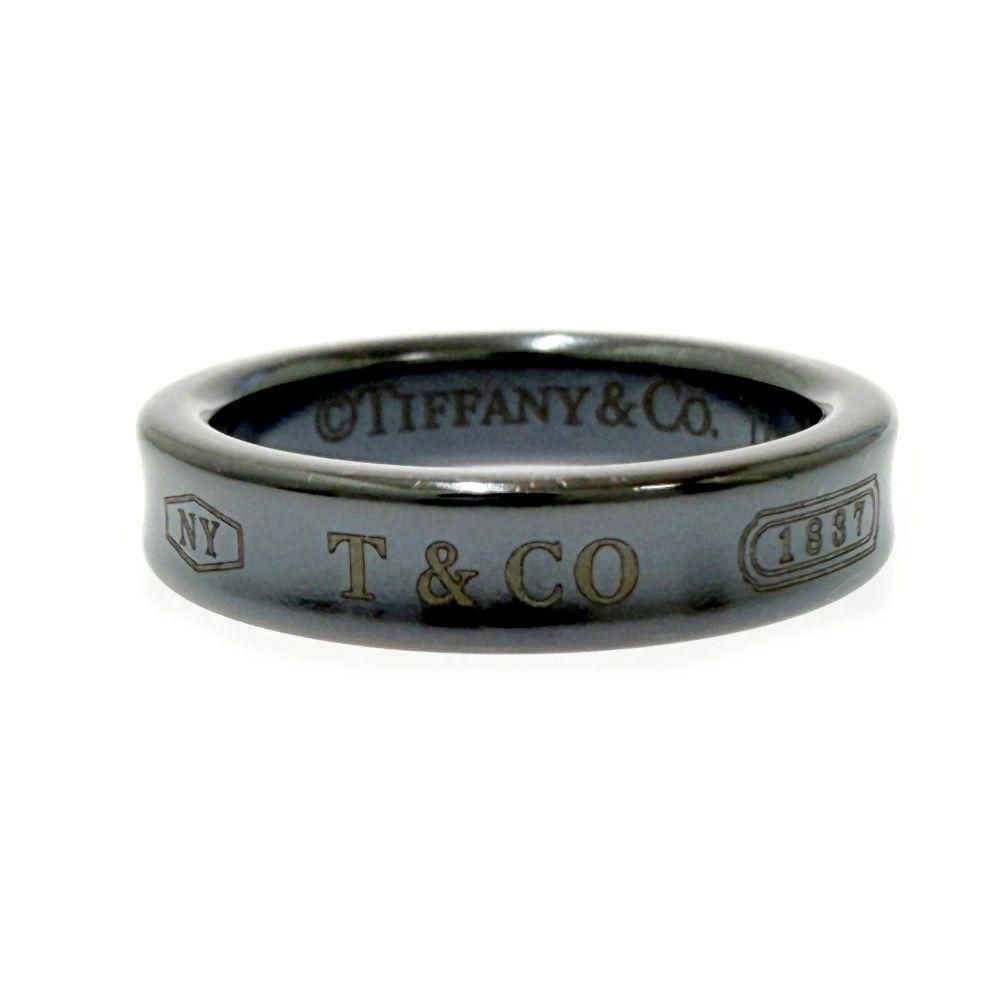 【中古】TIFFANY&Co. ティファニー チタン 1837 ナロー リング 2.1g ブラック Ti刻印 579219 リング・指輪
