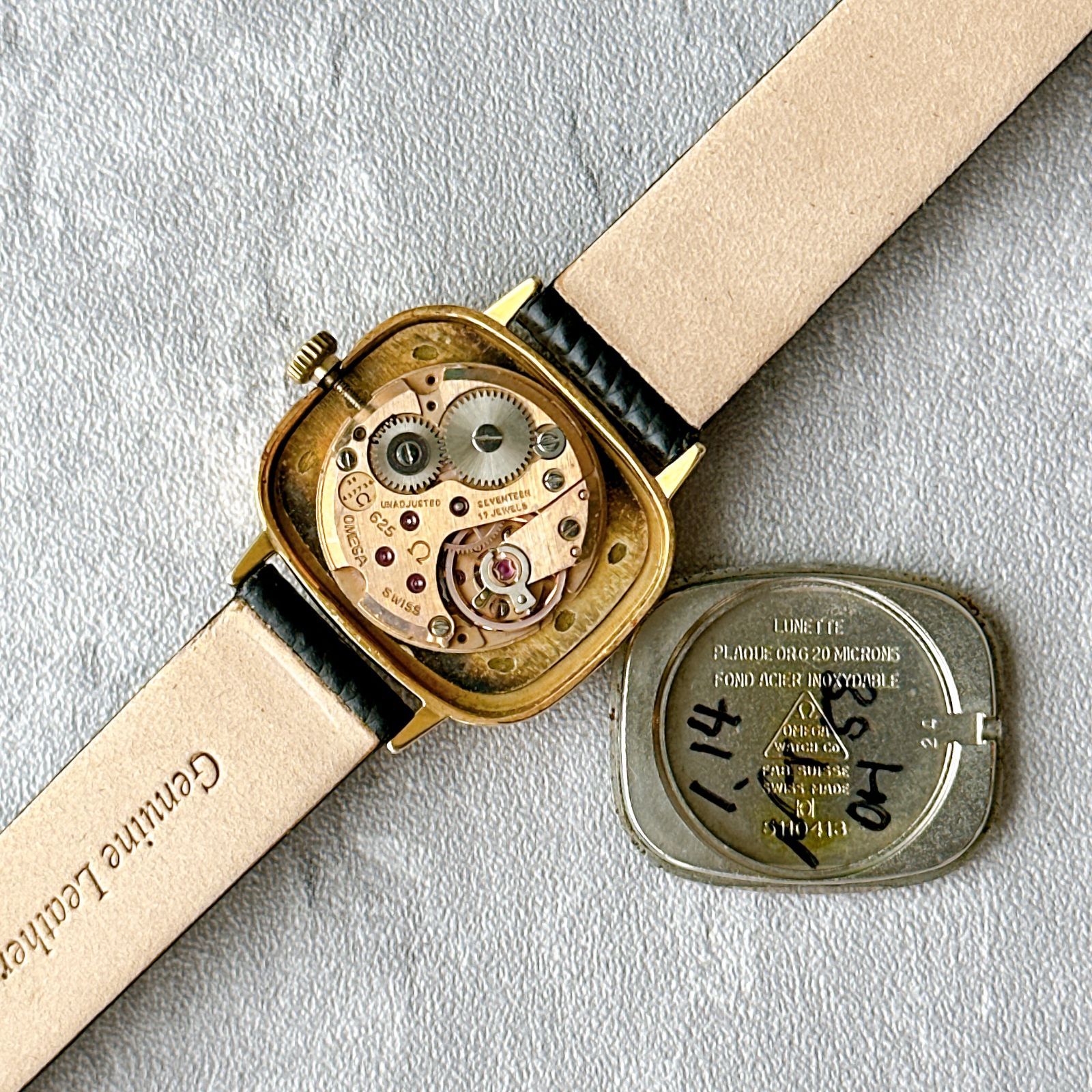 OMEGA Geneve オメガ ジュネーブ 手巻き ゴールド スクエアケース