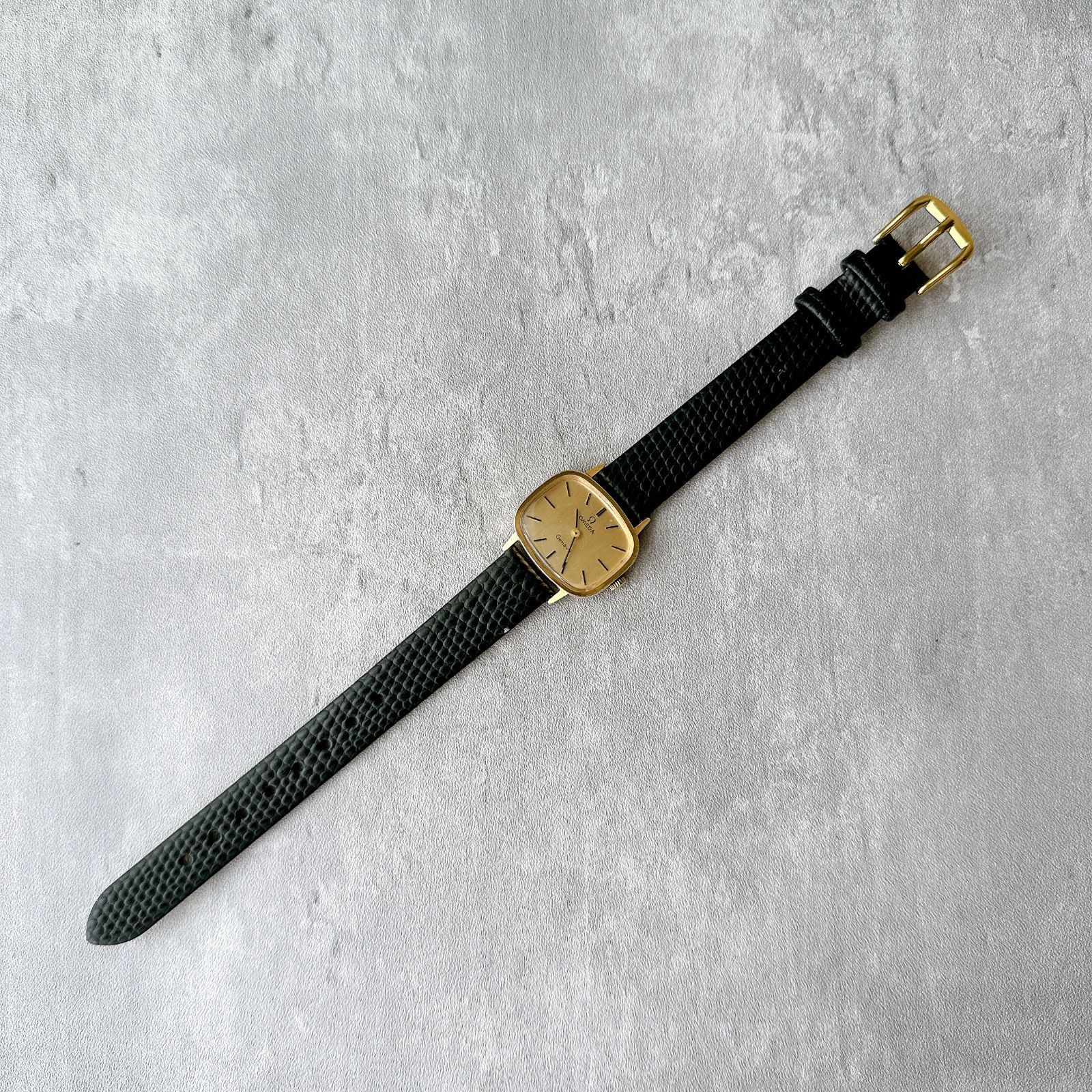 OMEGA Geneve オメガ ジュネーブ 手巻き ゴールド スクエアケース