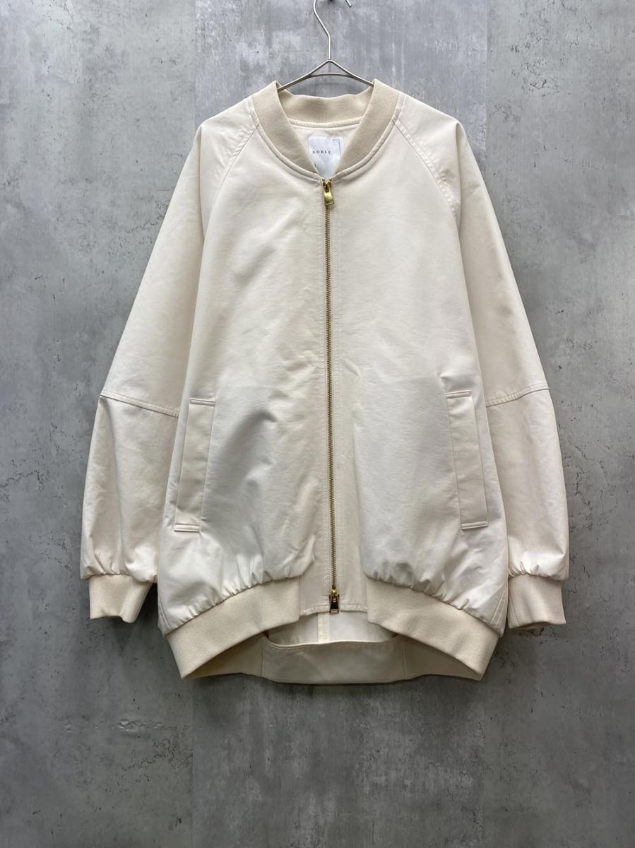 NOBLE ノーブル ハイツイストダブルクロスMA-1ブルゾン ジャケット シンプル 上品 size38/ナチュラル ■◇◎レディース