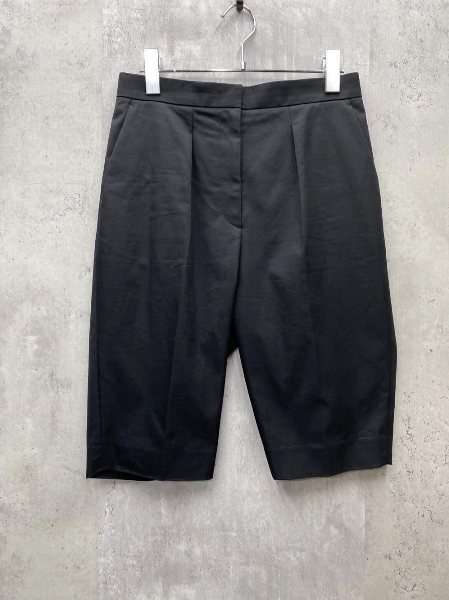 Ballsey ボールジィ トゥモローランド 日本製 コンパクトクロスストレッチ タイトバミューダ ハーフ パンツ カジュアル きれいめ size36/黒 ■◆◎レディース