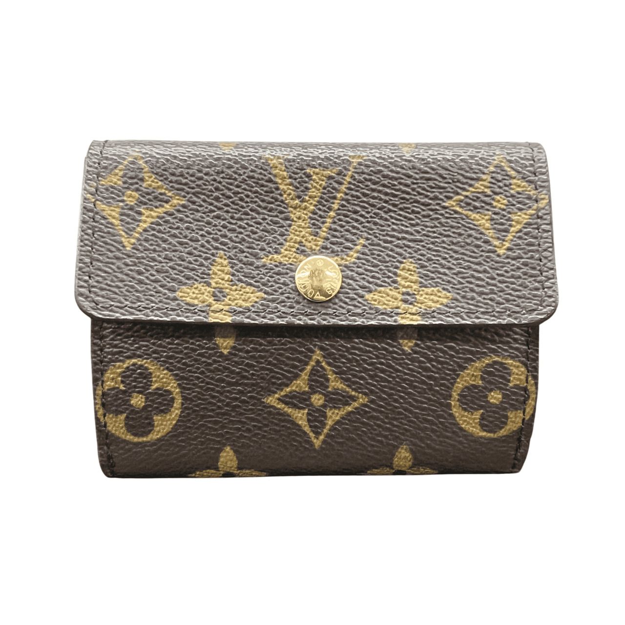 LOUIS VUITTON 極美品 ルイヴィトン ラドロー モノグラム コインケース M61927 ブラウン PVC レザー CT0013 コンパクトウォレット ミニ財布 カードケース ヴィンテージ ヴィトン LV Aランク 中古 鑑定済