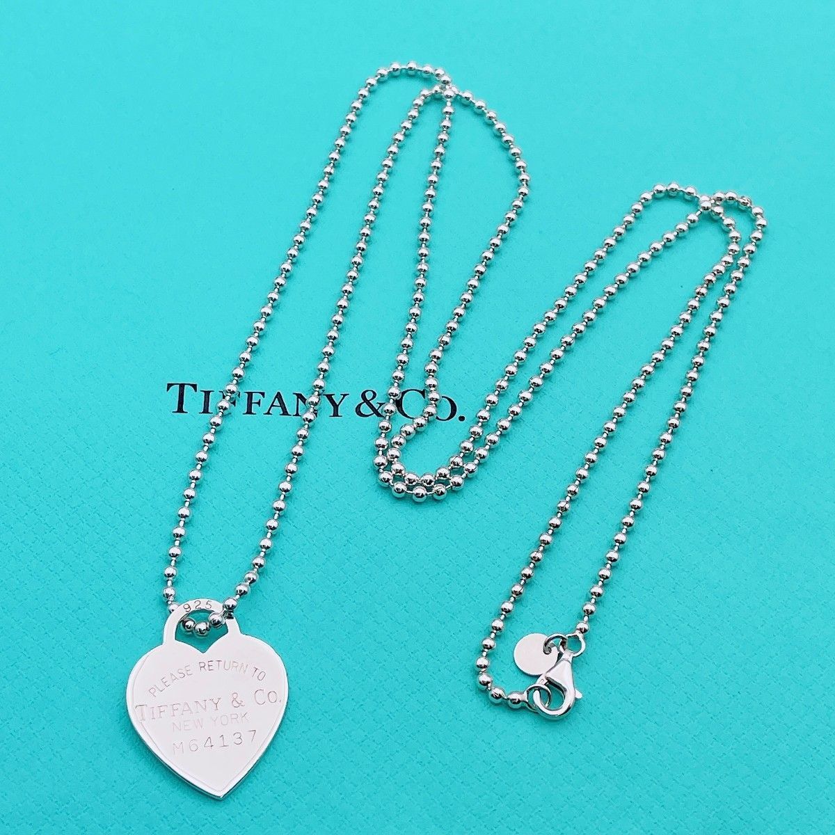 ◇ティファニー◇新品仕上済 Tiffany&Co. リターントゥティファニー ハートタグ ボールチェーン ペンダント Ag925 ブランド 22.0g 15,375円
