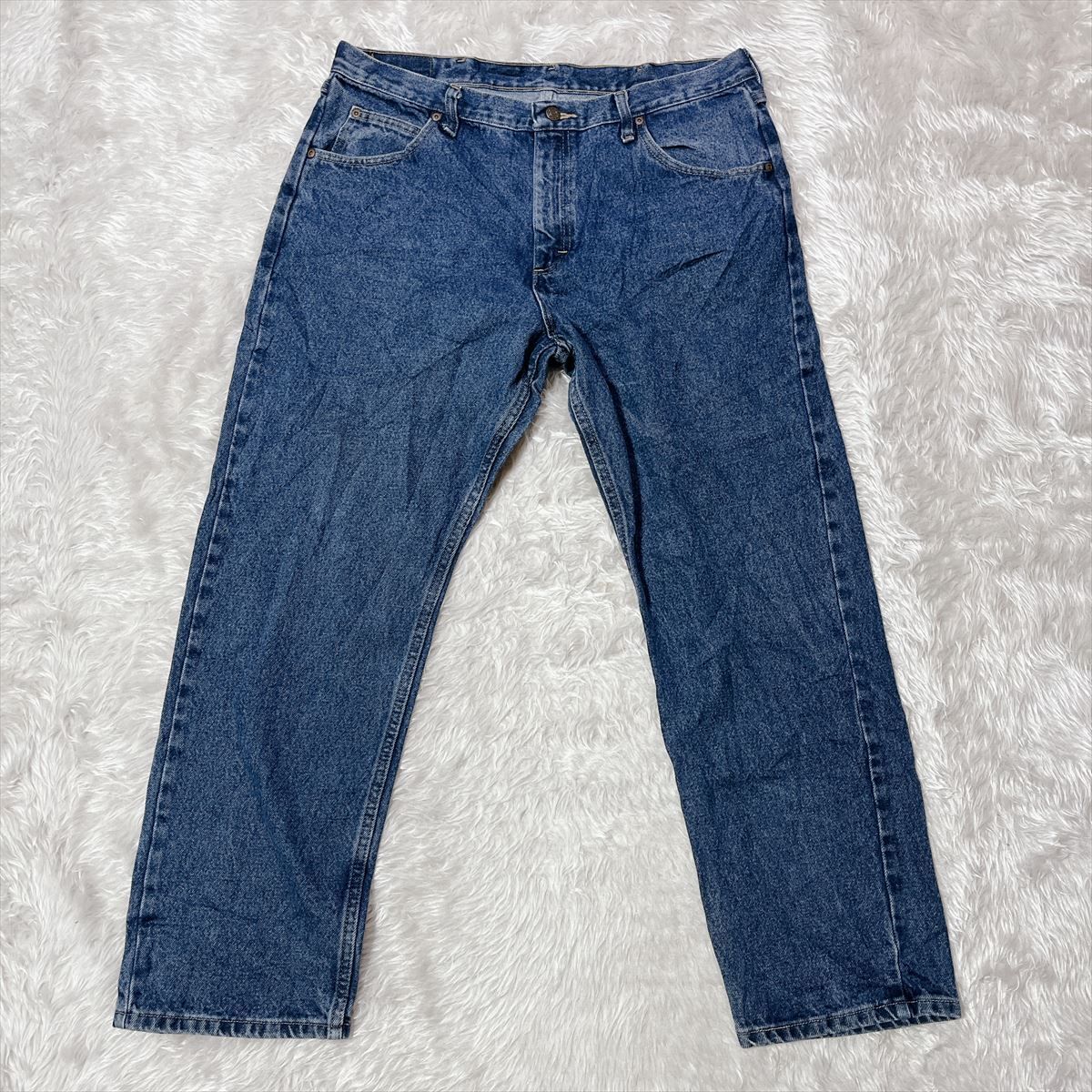 Wrangler】ラングラー 濃紺 デニム W36×L30 ワイドストレート ジーンズ 