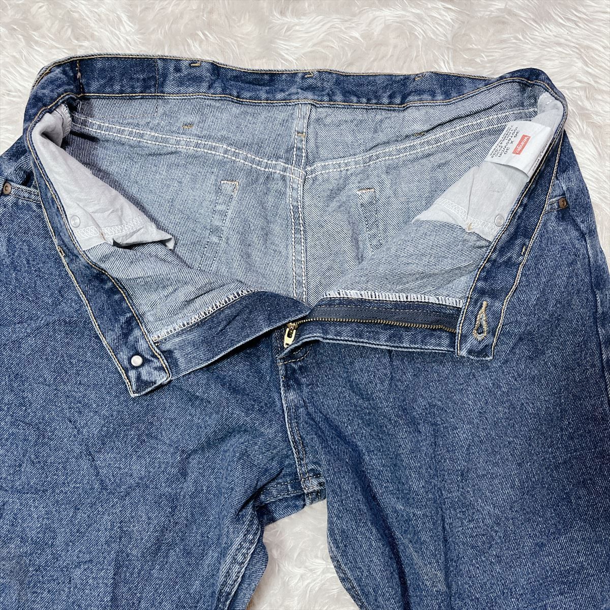 Wrangler】ラングラー 濃紺 デニム W36×L30 ワイドストレート ジーンズ 