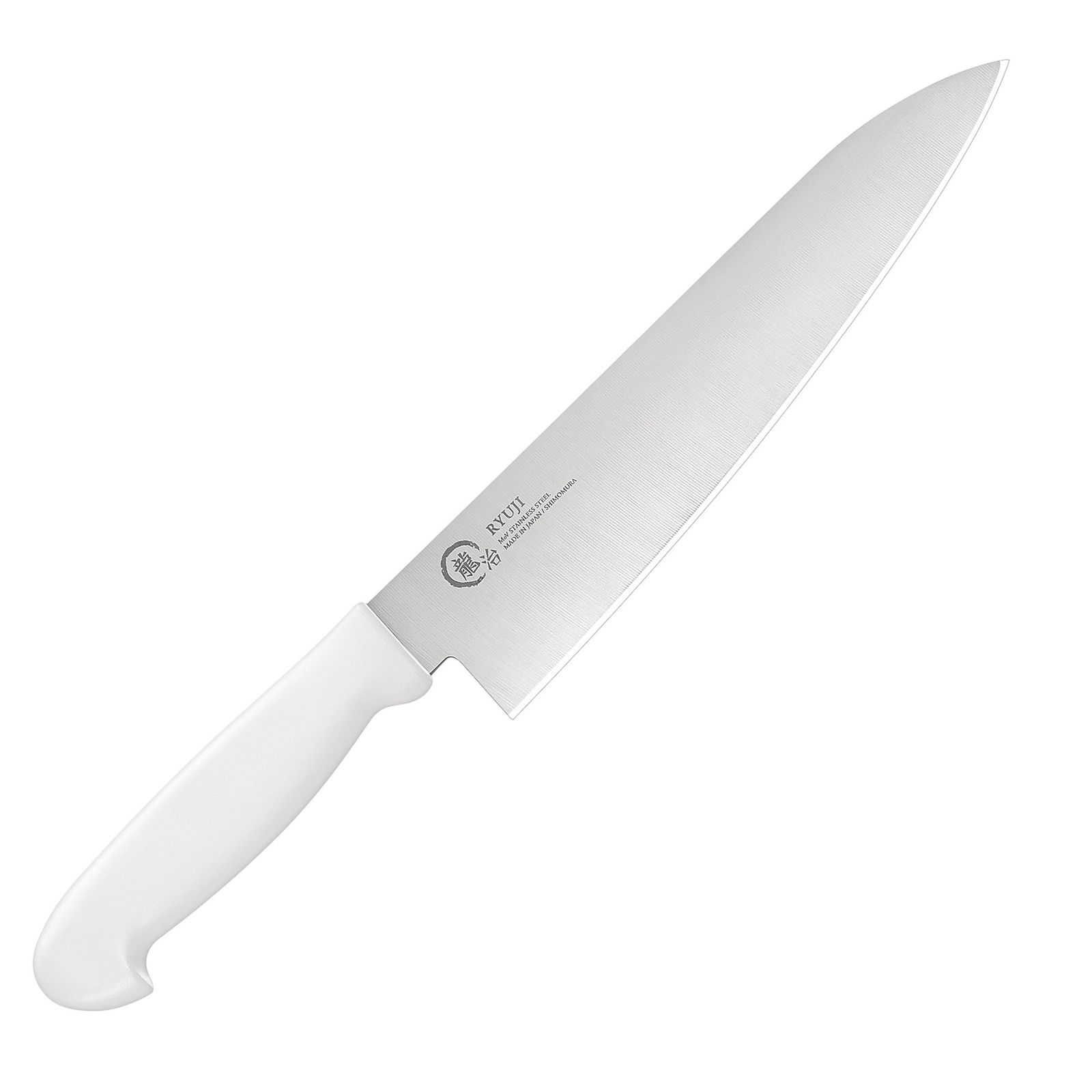 新品 下村工業 日本製 抗菌ハンドル [ 龍治 カラーグリップ ] 牛刀 300mm ホワイト AUS8鋼 食洗器対応 HACCP対応 RYC-17W 新潟 燕三条製