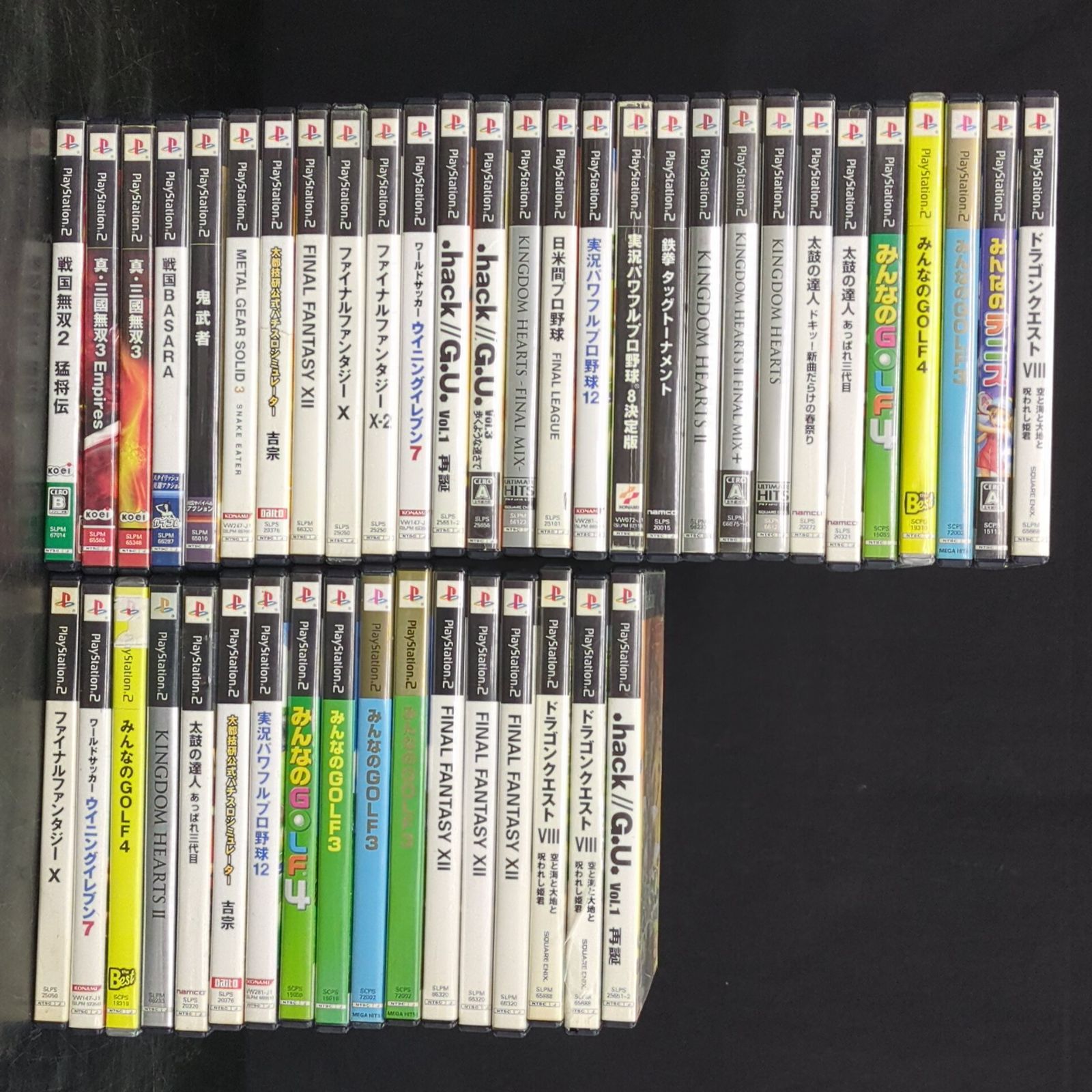 D25627】プレステ2 ソフト 大量 まとめ 35タイトル 55本 セット 動作 