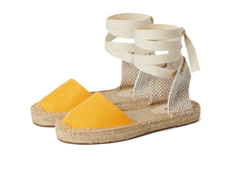 ソルドス レディース シューズ サンダル レース リネン Soludos Linen Lauren Laceup Poppy Orange オレンジ