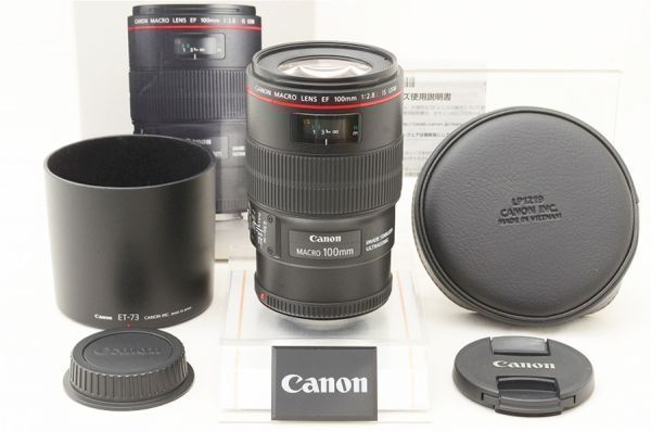 ☆極上美品☆ Canon キャノン EF 100mm F2.8 L MACRO IS USM 元箱 付属品 ♯26060102