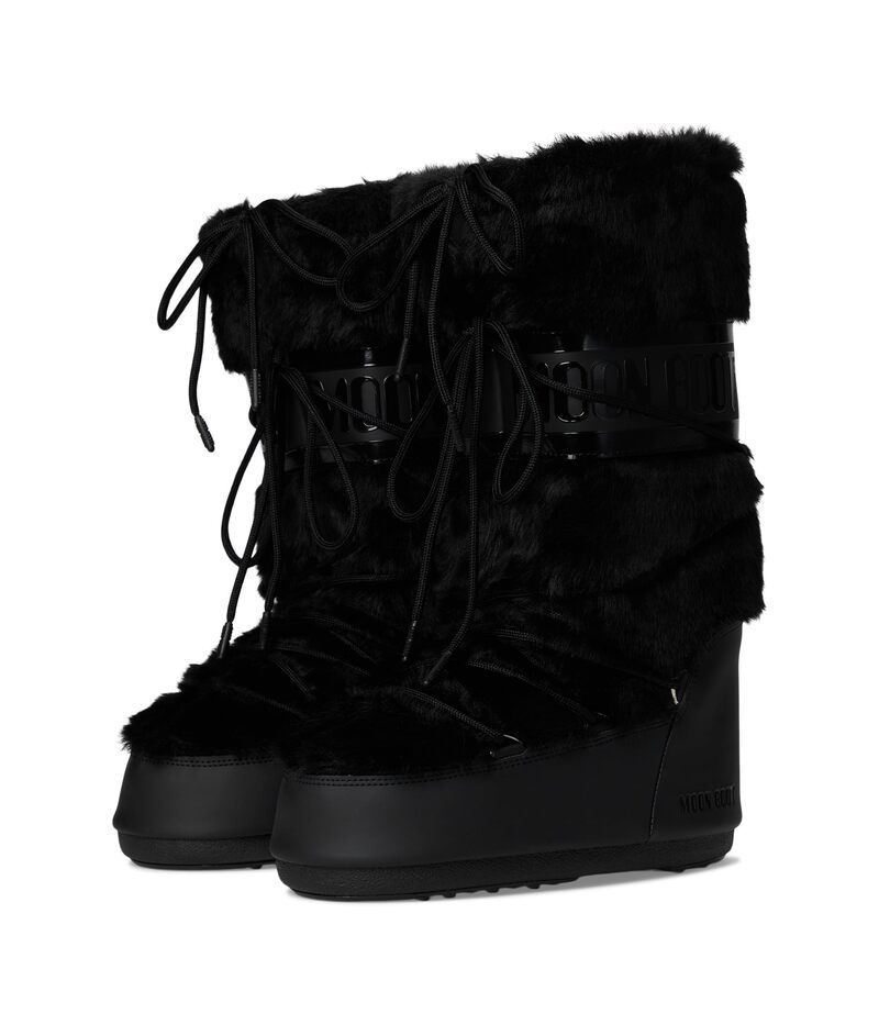 ムーンブーツ レディース シューズ ブーツ・レインブーツ MOON BOOT Icon Faux Fur Black ブラック