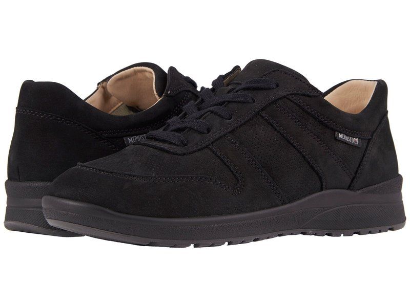 メフィスト レディース シューズ スニーカー Mephisto Rebeca Perf Black Bucksoft ブラック