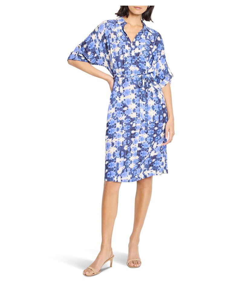ニックプラスゾーイ レディース トップス ワンピース NICZOE Shibori Stone Belted Devon Dress Blue Multi ブルー