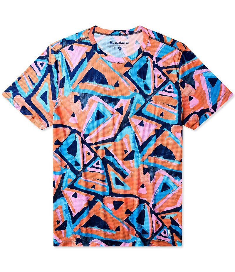 チャビーズ メンズ トップス シャツ Tシャツ Chubbies The Exploding Nacho Ultimate TShirt Blue Abstract Triangle ブルー