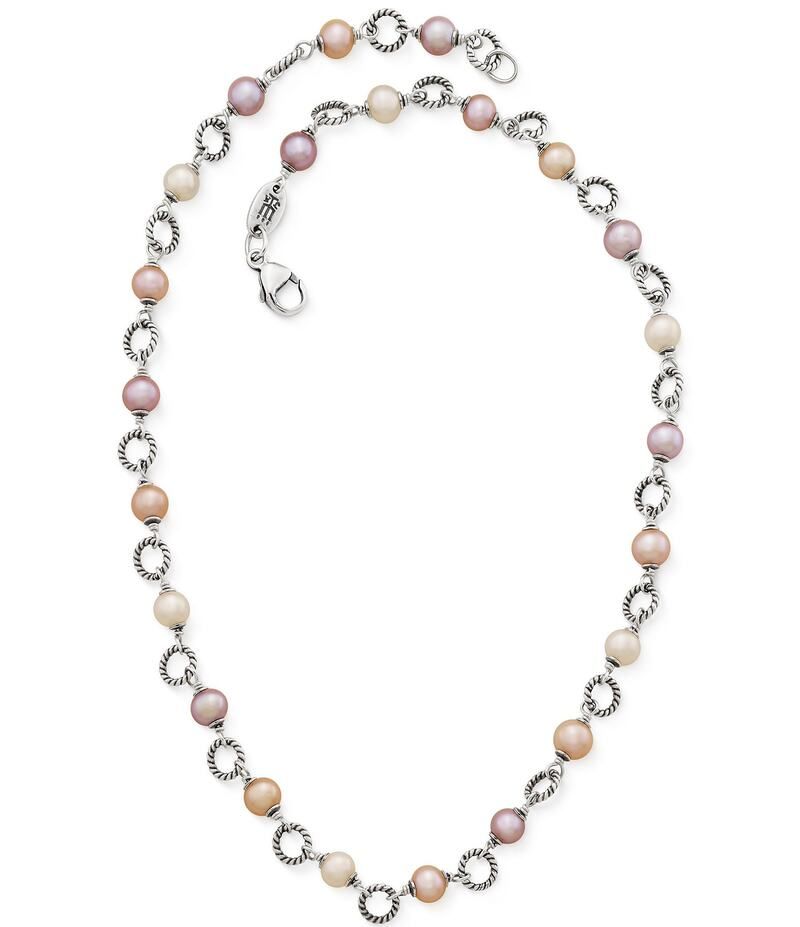 ジェームズ エイヴリー レディース アクセサリー ネックレス・チョーカー レース James Avery Twisted Wire Link Necklace with MultiColored Cultured Pearls Sterling Pearl パ