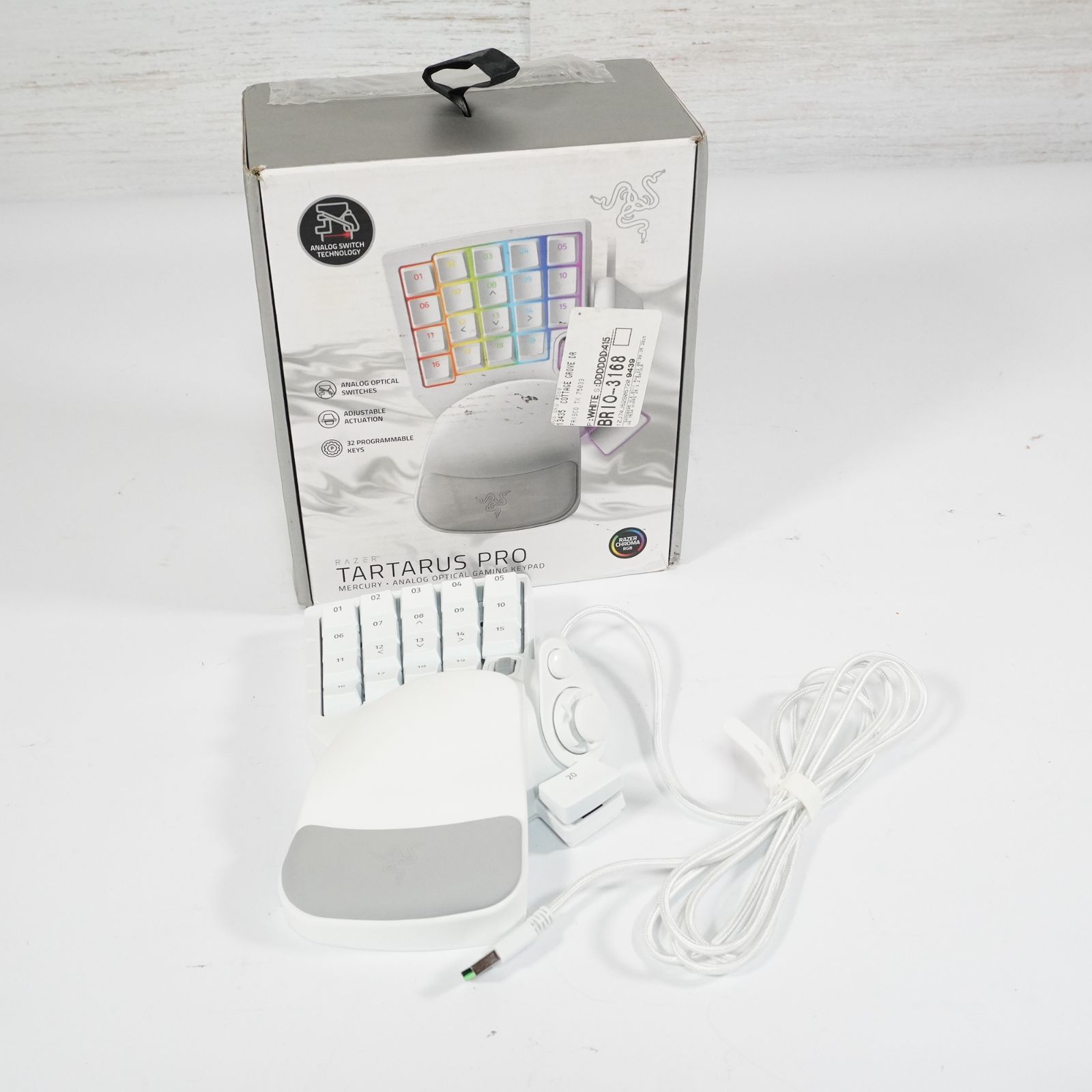 Amazon.co.jp: Razer Tartarus Pro Mercury White 左手キーパッド 20個 