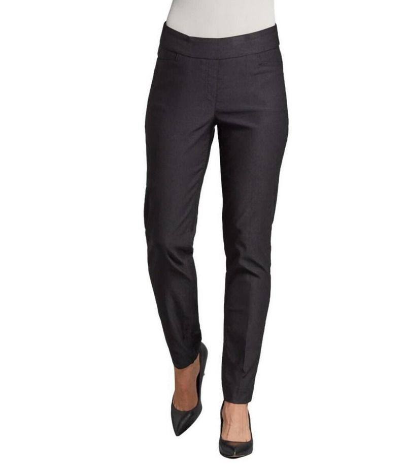 マルチプルズ レディース ボトムス カジュアルパンツ ストレート パンツ アンクル SlimsationR by Multiples Flat Front Straight Leg Functional Pockets PullOn Ankle Pants B