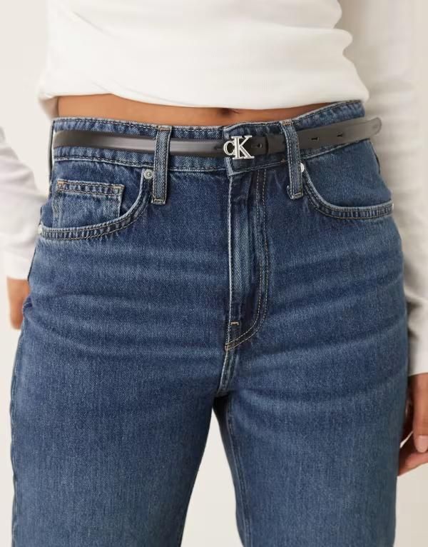 カルバンクライン レディース アクセサリー ベルト Calvin Klein ck buckle belt Black ブラック