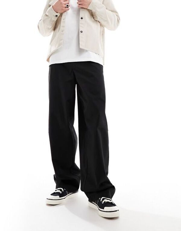 エイソス メンズ ボトムス カジュアルパンツ ASOS DESIGN loose fit chino Black ブラック