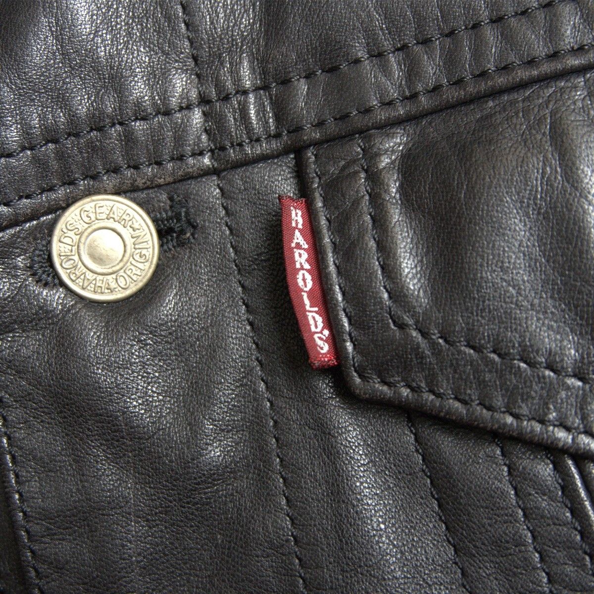 美品】HAROLDS GEAR【ホースレザー ジャケット 】M ブラック 馬革