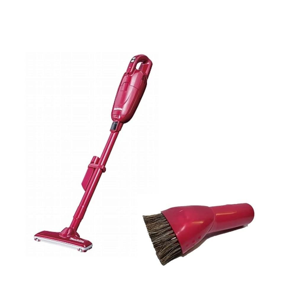 マキタ内蔵バッテリ用 充電式クリーナー CL115FDW＋ラウンドブラシセット（レッド） SHIBASHO 国内正規品
