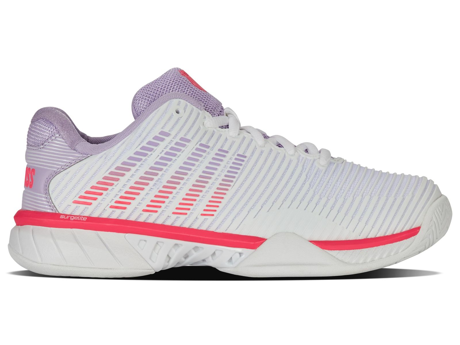 新品 [ダンロップ] DOUNLOP テニスシューズ K-SWISS (ケー･スイス) Hypercort Express 2 Women オールコートモデル 25SS ホワイト×パープル KS96613182WP 24.5cm