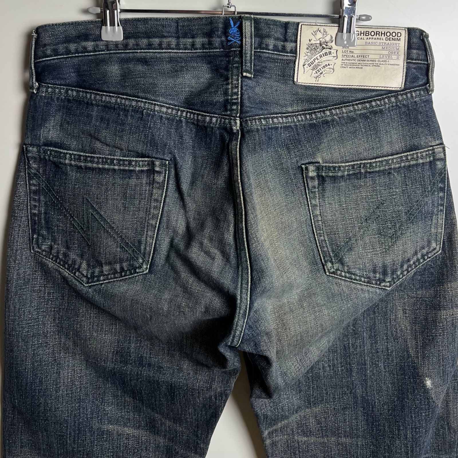 NEIGHBORHOOD 09ss 09EX LEVEL-2 WASHED BASIC MOD denim pants M 
