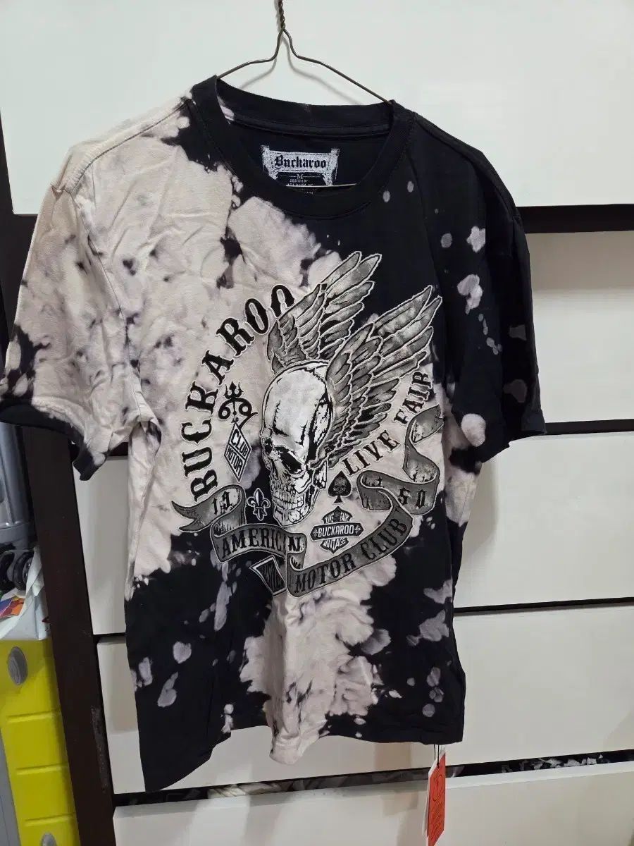 Ver.Ka ドクロ プリンティング タイ染め 半袖 Tシャツ M