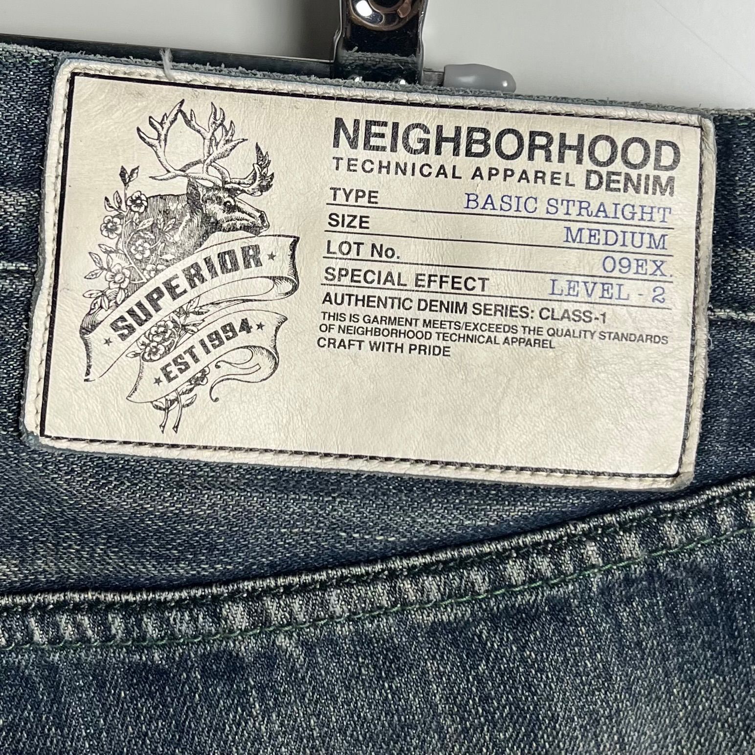 NEIGHBORHOOD 09ss 09EX LEVEL-2 WASHED BASIC MOD denim pants M
