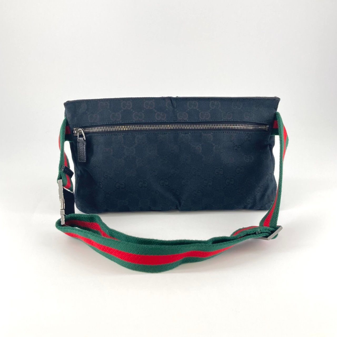 GUCCI（グッチ） GGキャンバス 28566 ウエストバッグ ブラック - メルカリ
