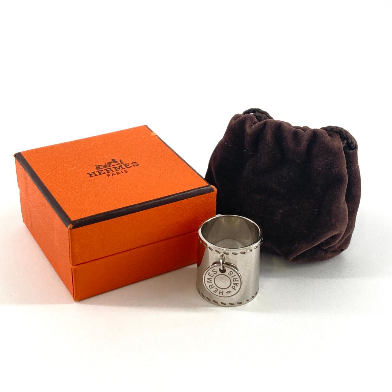 HERMES（エルメス） セリエ チャーム付き スカーフリング シルバー