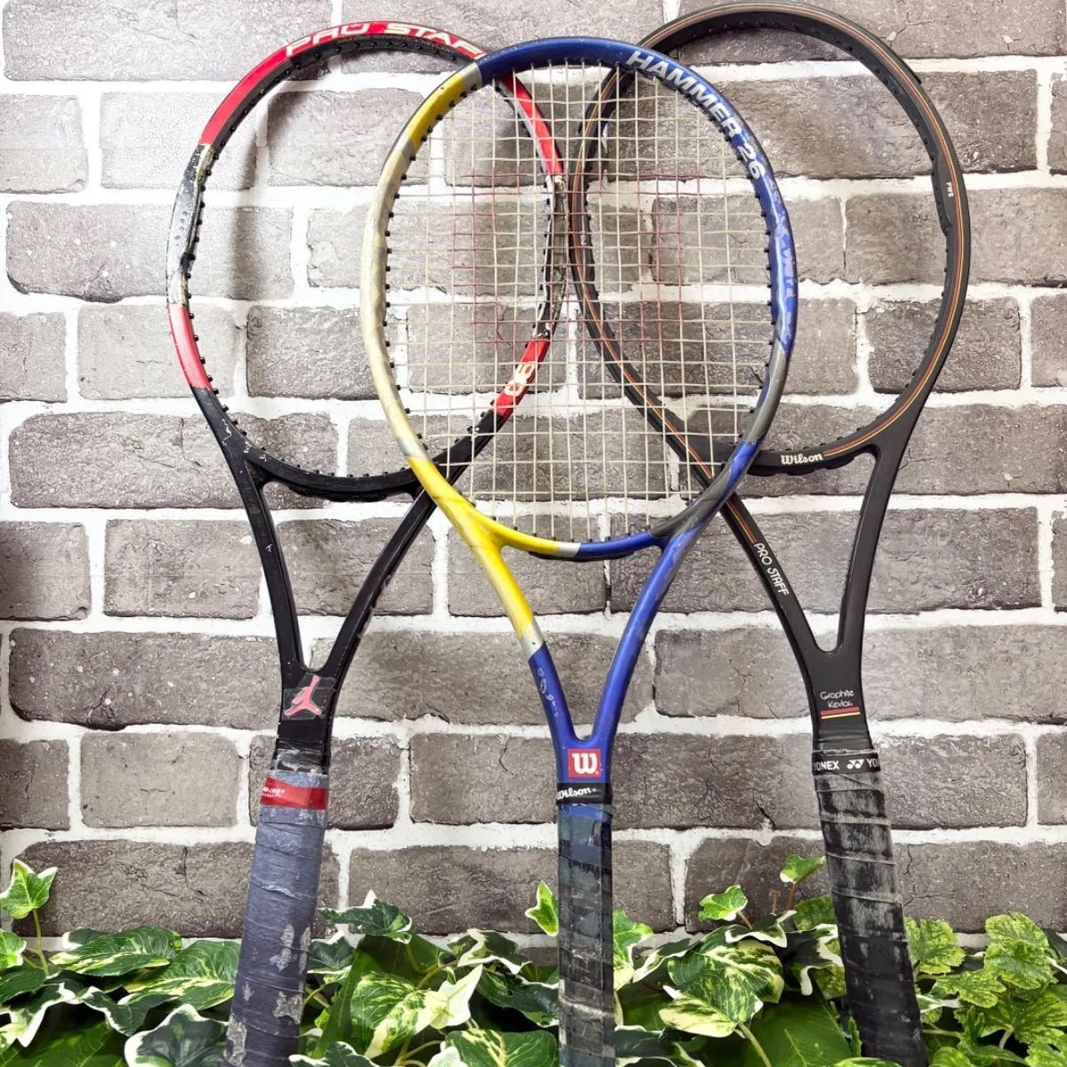 ☆ 【訳あり・ジャンク】ウィルソン プロスタッフ 90 BLX Wilson PRO STAFF テニスラケット他2本☆