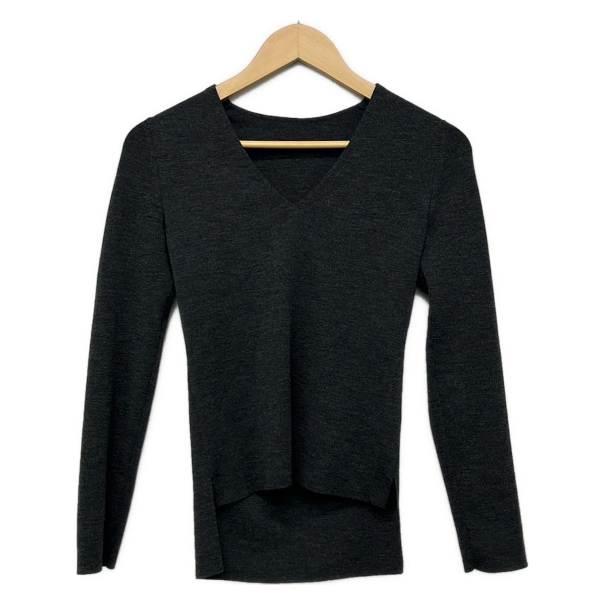 FOXEY(フォクシー) 長袖セーター サイズ38 M レディース美品 - 33506 ダークグレー Vネック