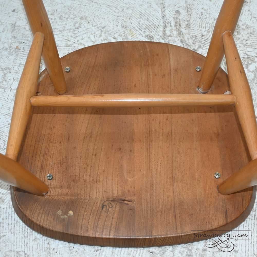 IFU-439 英国アンティーク Ercol アーコール スツール リメイク