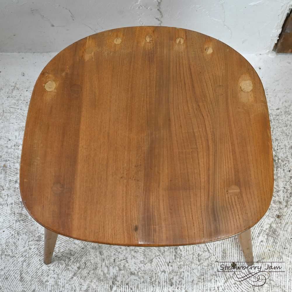 IFU-439 英国アンティーク Ercol アーコール スツール リメイク