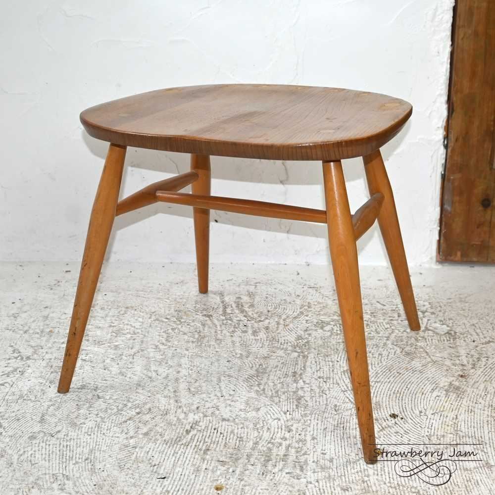 IFU-439 アンティーク Ercol アーコール スツール リメイクスツール IFU-439 英国アンティーク Ercol アーコール スツール リメイク