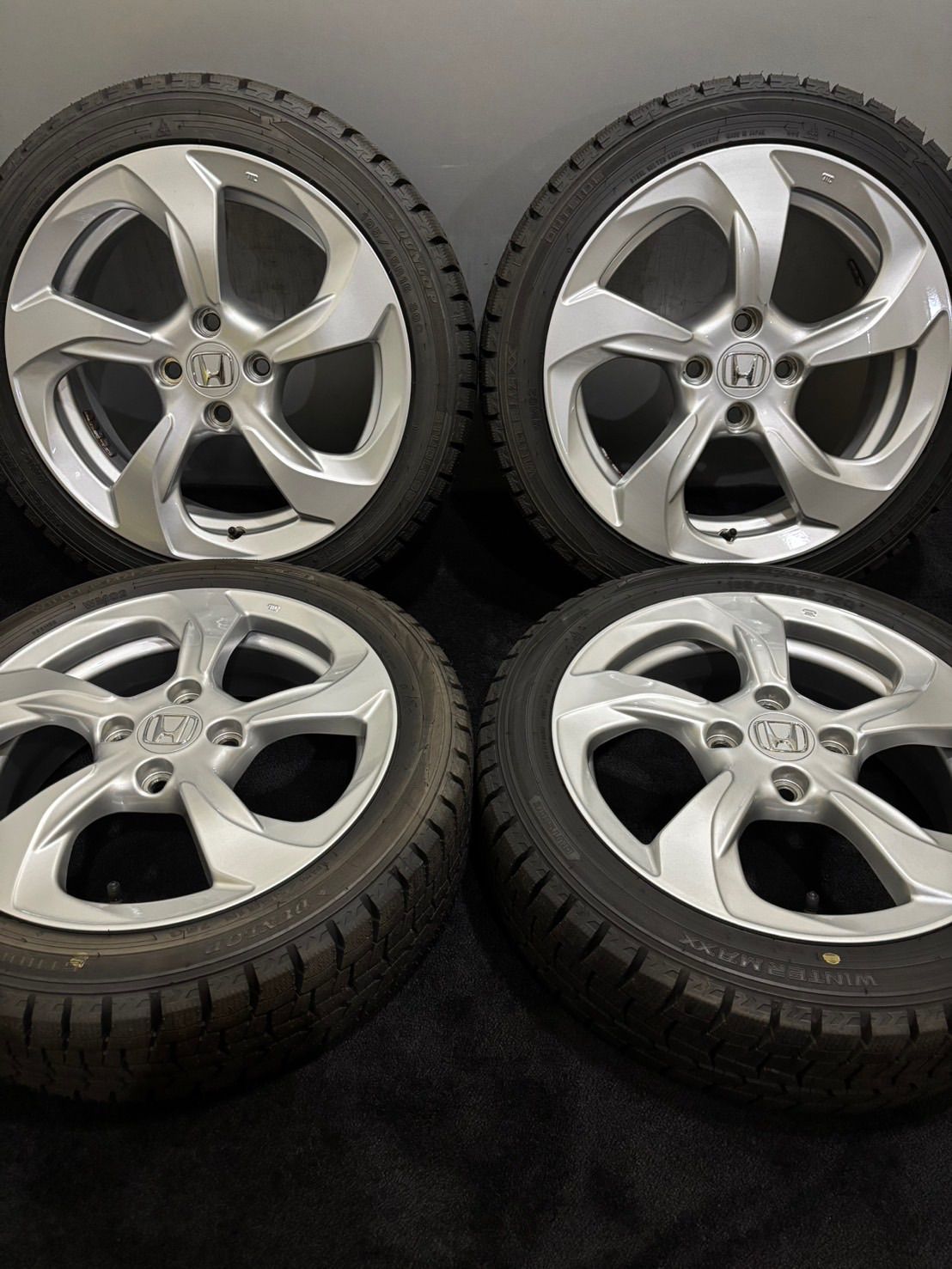 ★イボ付 165/55R15 195/45R16 DUNLOP/WM02 19年製 ホンダ S660 純正 15/16インチ 5J/6.5J +45/+50 100 4H スタッドレス 4本 (南2-M465) 31,200円