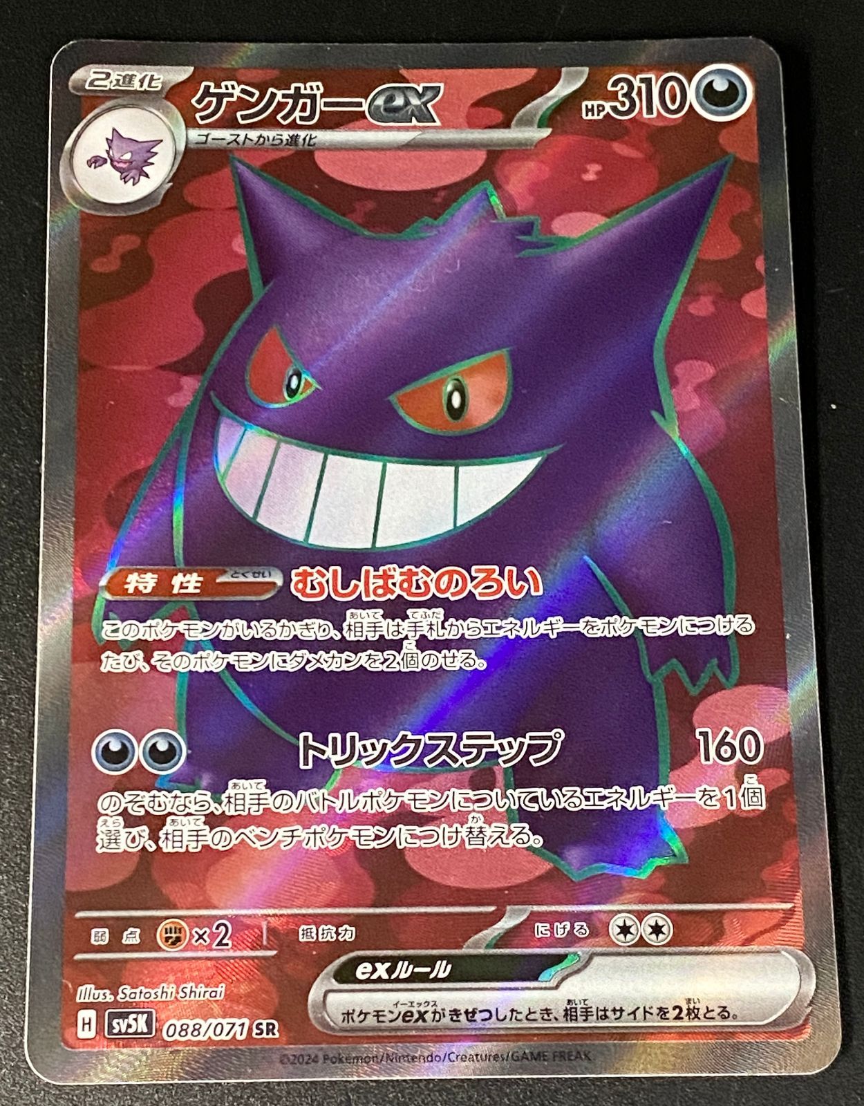 ポケモンカード ポケカ ゲンガーex SR sv5K-088 071 拡張パック