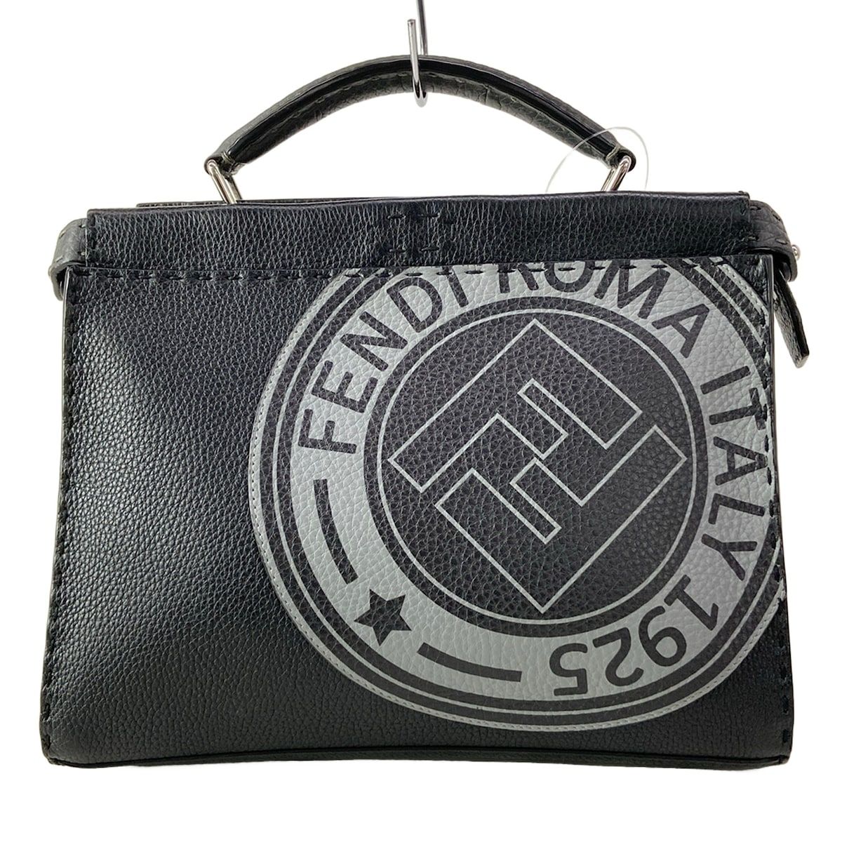 FENDI(フェンディ) ハンドバッグ ピーカブーアイコニックフィットスモール 7VA422 黒 スタンプ レザー