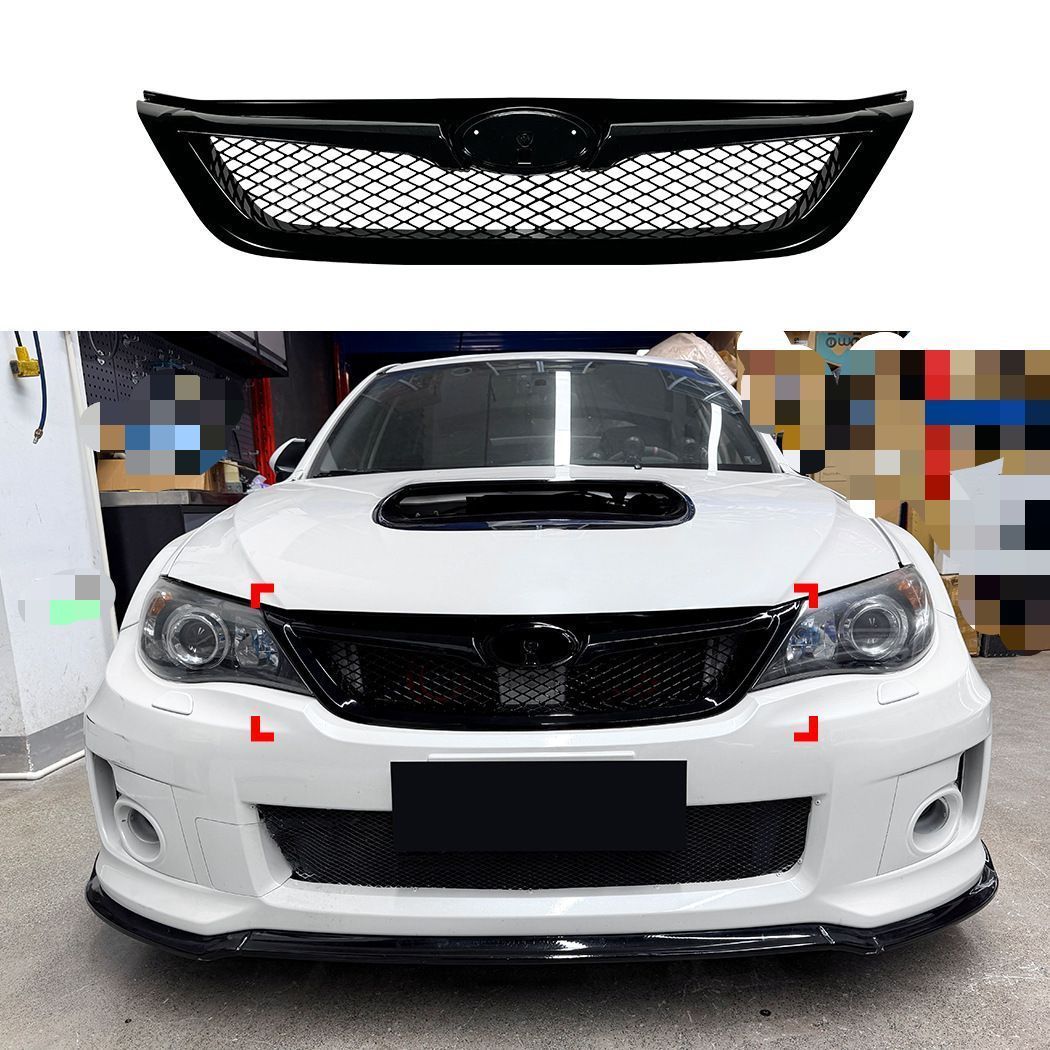 【送料無料】スバル インプレッサ WRX STI (Subaru Impreza WRX STI) 2011-2014 フロントグリル メッキ カスタム ドレスアップ スポーティ 存在感アップ 簡単取付 アクセサリー